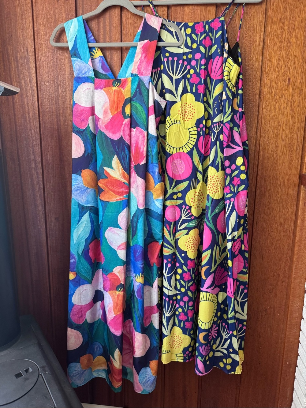 Floral Print Maxi Skirt - Navy & Multicolor